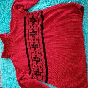 Partners dark red sweater